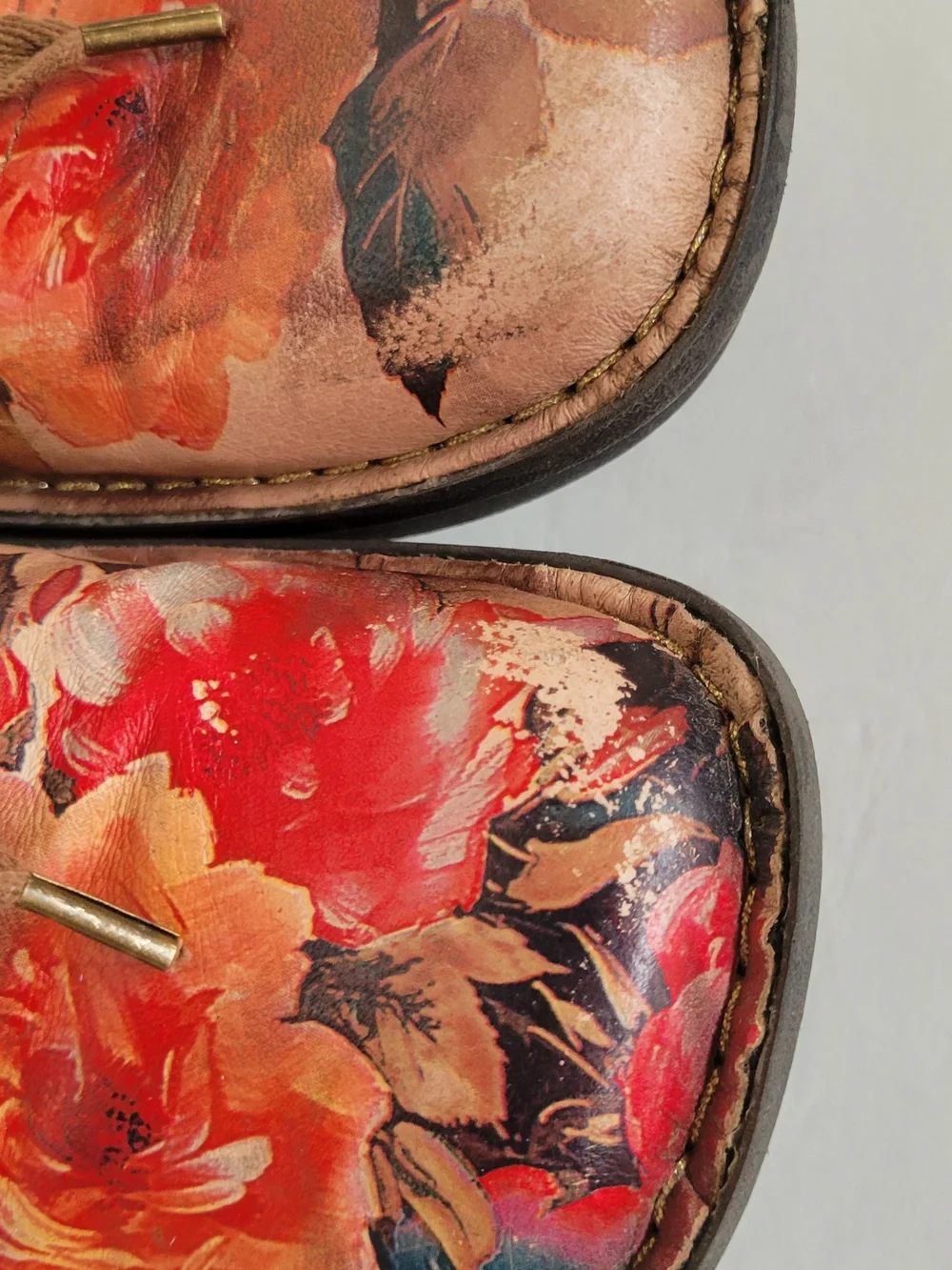 Alegria Floral Leather Lace-Up Platform Shoe - Picture 4 of 6